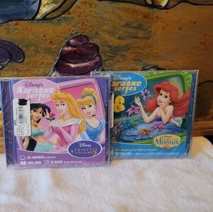 Sealed DISNEY PRINCESS VOL 2 & LITTLE MERMAID KARAOKE CDs